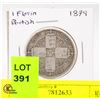 GOTHIC SILVER FLORIN 1879 BRITISH COIN