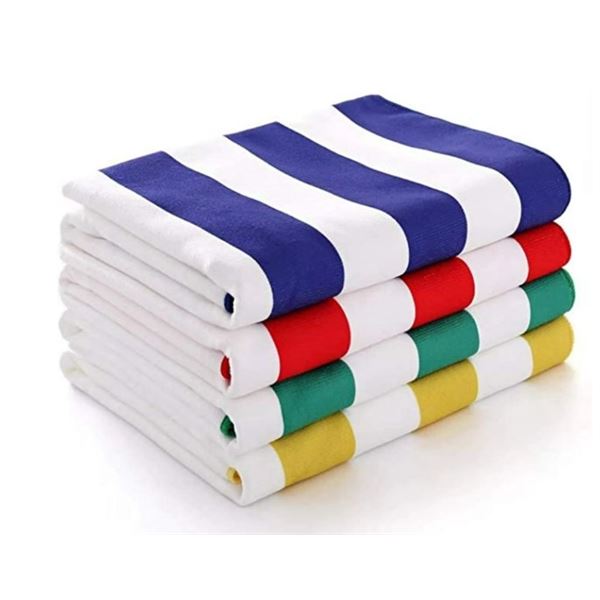 NEW 4 PACK OF GENOVEGA OVERSIZED BEACH TOWELS 4