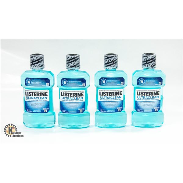 NEW 4 BOTTLES OF LISTERINE ULTRA CLEAN ARCTIC MINT