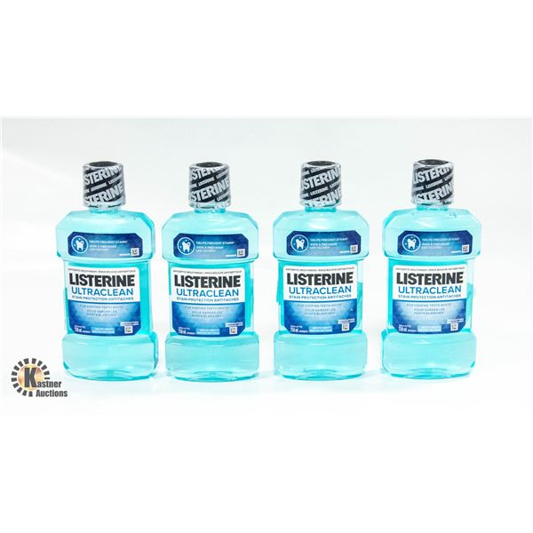 NEW 4 BOTTLES OF LISTERINE ULTRA CLEAN ARCTIC MINT