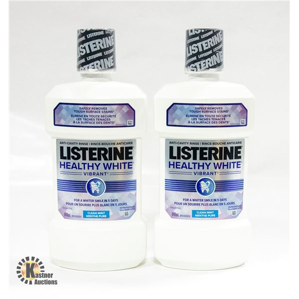 2 NEW BOTTLES OF LISTERINE HEALTHY WHITE VIBRANT