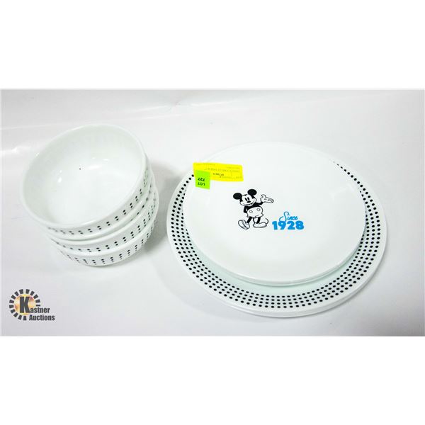 DISNEY CORELLE DISH SET INCLUDES