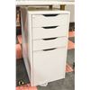 BAILIFF SEIZURE: WHITE FOUR DRAWER CABINET WITH