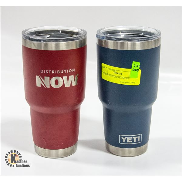 PAIR OF YETI COFFEE MUGS