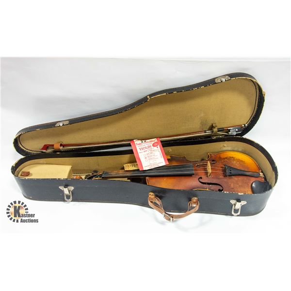 STRADIVARIUS VIOLIN WITH BOW IN CASE