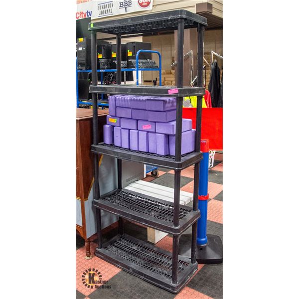 BLACK PLASTIC SHELF