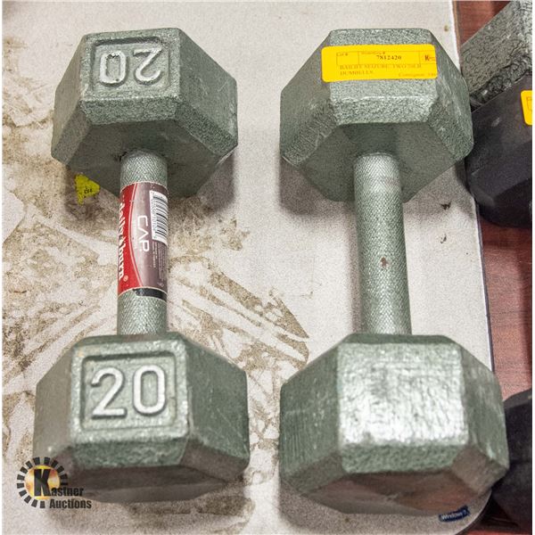 BAILIFF SEIZURE: TWO 20LB DUMBELLS
