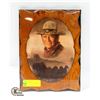 Image 1 : VINTAGE WOODEN JOHN WAYNE PICTURE