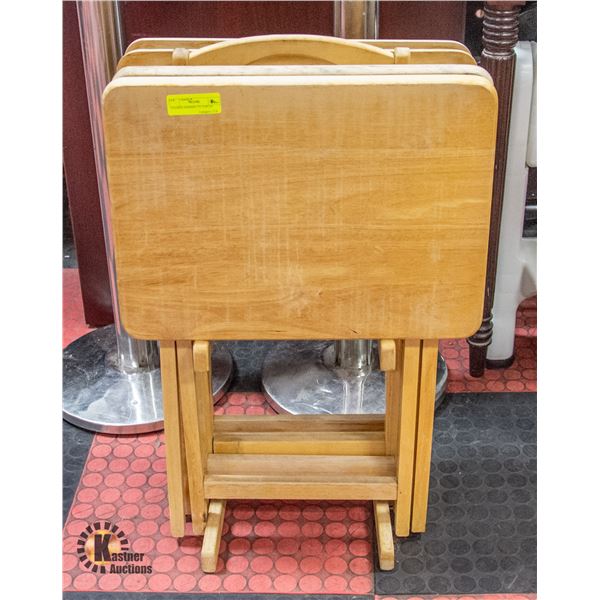 FOLDING WOODEN TV TABLES