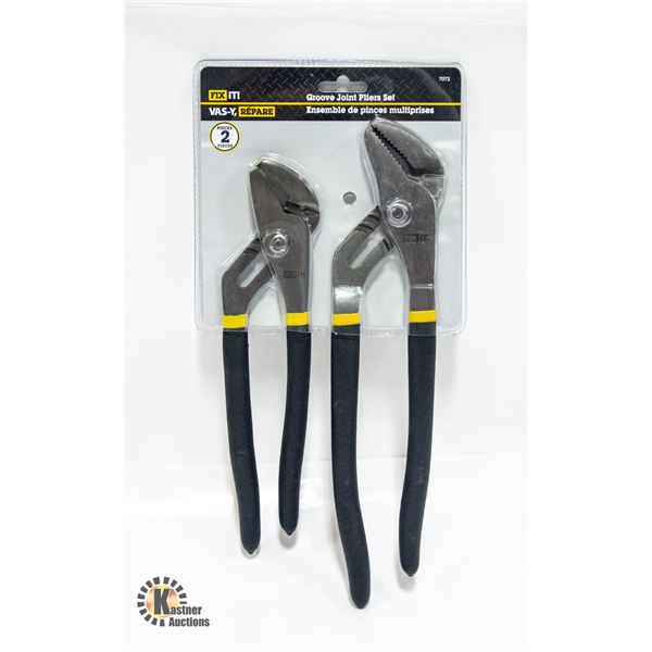 2 PIECE GROOVE JOINT PLIER SET