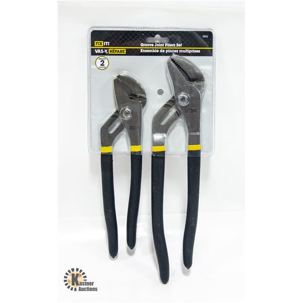 2 PIECE GROOVE JOINT PLIER SET