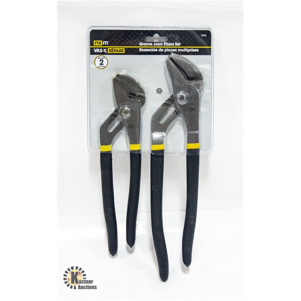 2 PIECE GROOVE JOINT PLIER SET