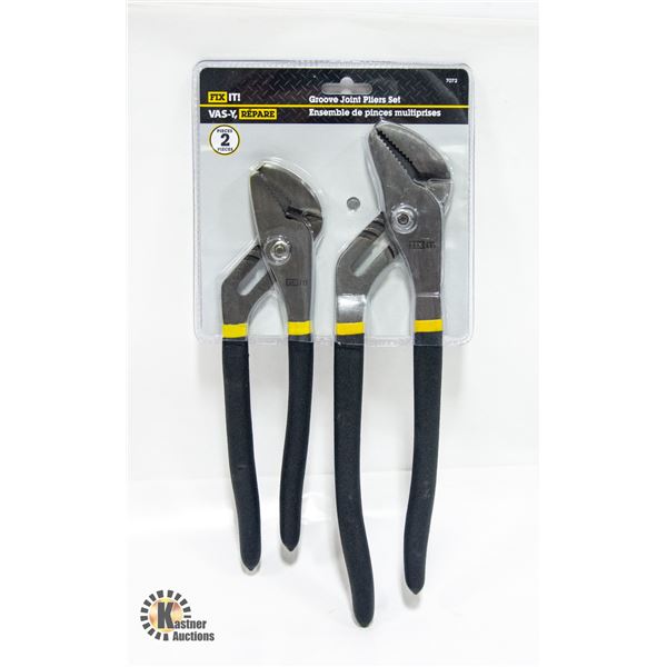 2 PIECE GROOVE JOINT PLIER SET