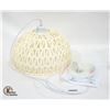 Image 1 : BOHO RATTAN STYLE HANGING LIGHT- NEEDS TO BE