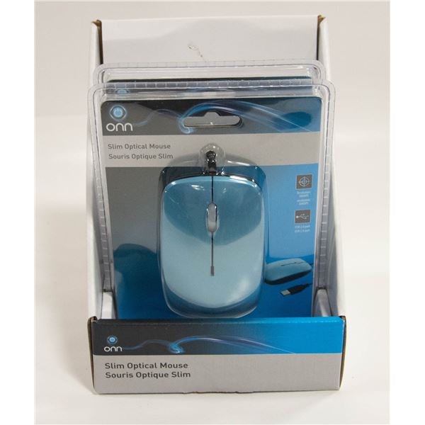 LOT OF 2 SLIM OPTICAL MICE NEW IN PACKAGE