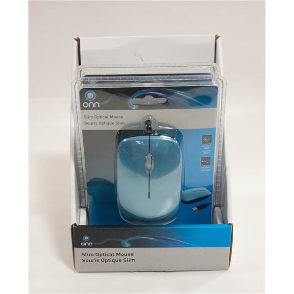 LOT OF 2 SLIM OPTICAL MICE NEW IN PACKAGE