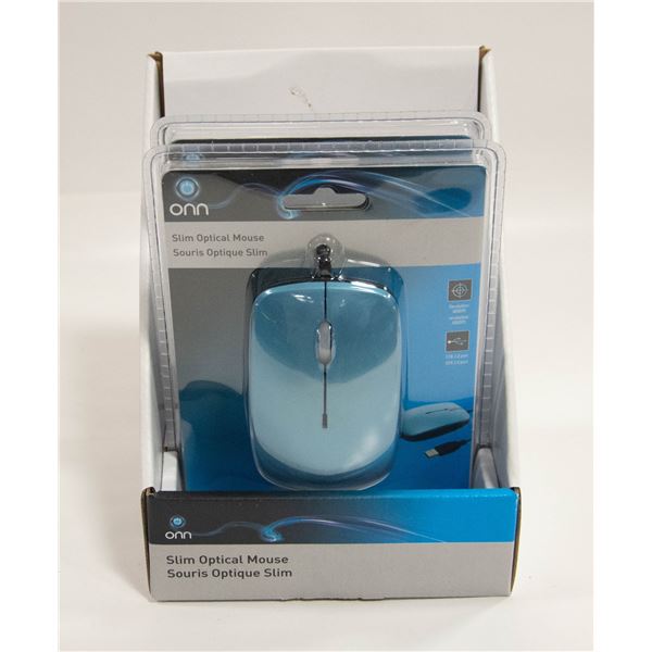 LOT OF 2 SLIM OPTICAL MICE NEW IN PACKAGE