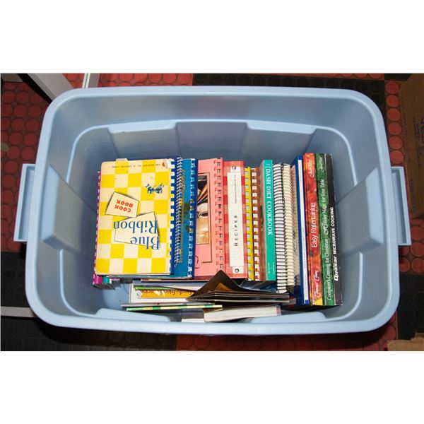 CONTAINER OF COOK BOOKS