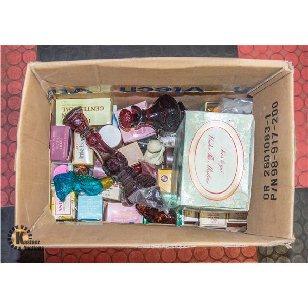 BOX OF AVON COLLECTIBLE PERFUMES