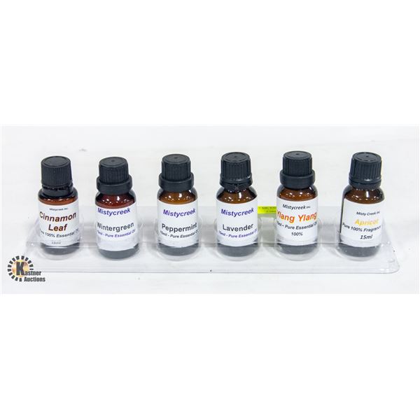 NEW 6 BOTTLES 15 ML ESSENTIAL OILS