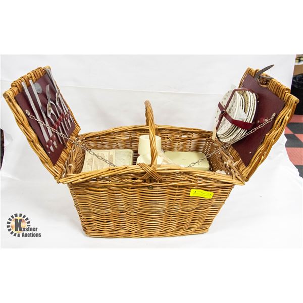 BREXTON COLLECTION PICNIC BASKET INCLUDES