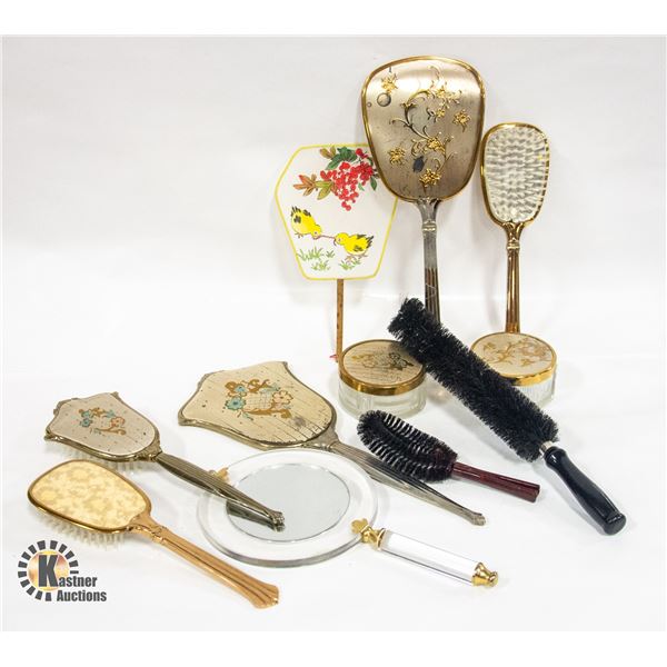 ANTIQUE HAND MIRRORS BRUSHES
