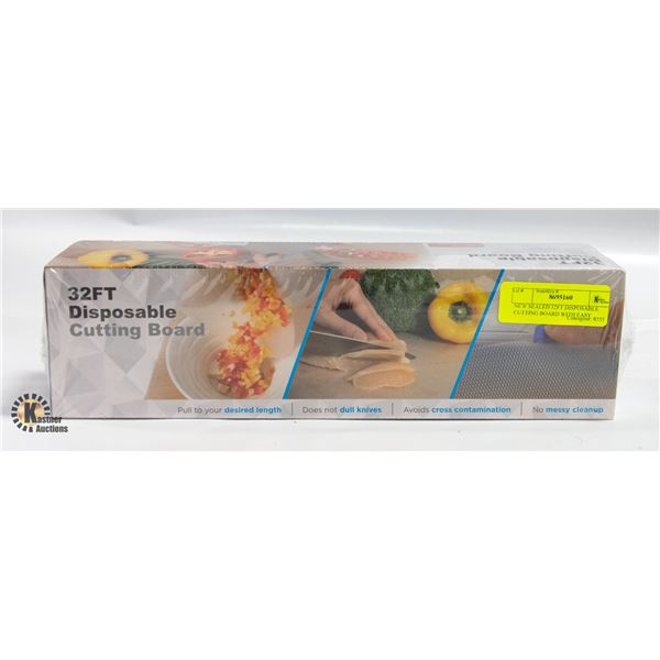 NEW SEALED 32FT DISPOSABLE CUTTING BOARD WITH EASY
