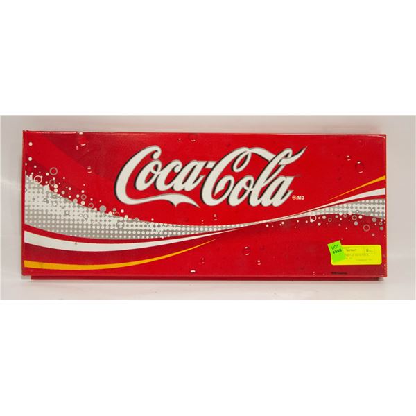 COCA-COLA METAL SIGN PIECE MEASURES 8" X 19"