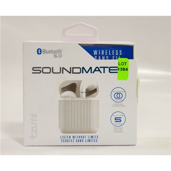 NEW SOUNDMATES BLUETOOTH EARBUDS