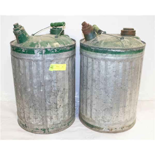 2 LARGE VINTAGE GAS CANS