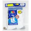 Image 1 : WHITE CREW SOCKS 12-16 SIZE 6-PACK