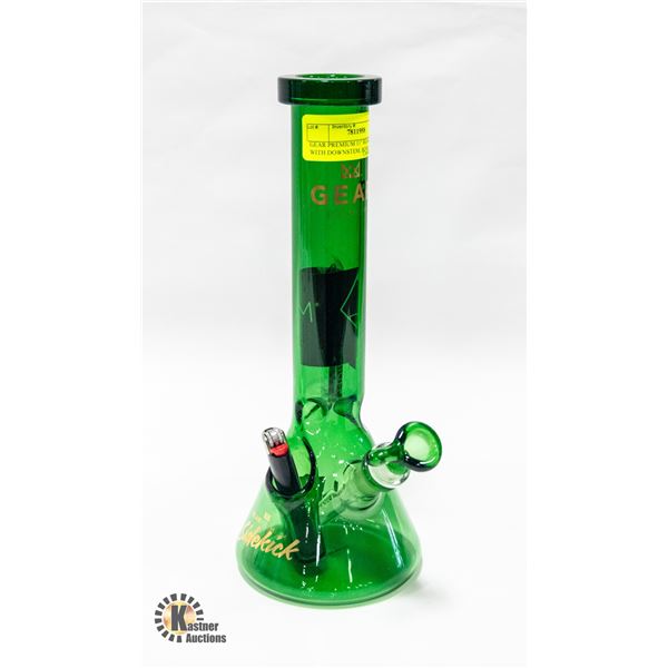 GEAR PREMIUM 11" BEAKER BONG WITH DOWNSTEM, BOWL &