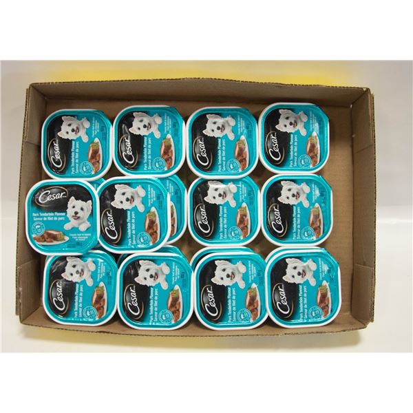 FLAT OF 18 CESAR DOG FOOD BB AUG/29/23