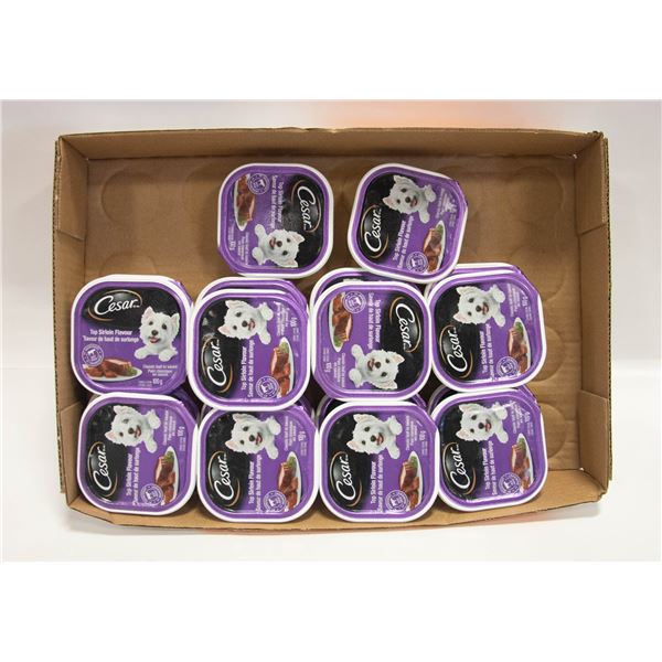 FLAT OF 18 CESAR DOG FOOD BB NOV/19/22
