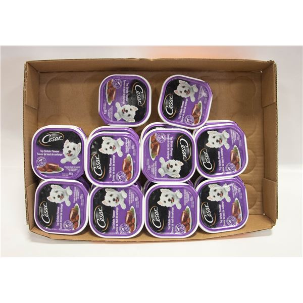 FLAT OF 18 CESAR DOG FOOD BB NOV/19/22