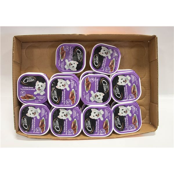 FLAT OF 18 CESAR DOG FOOD BB NOV/19/22
