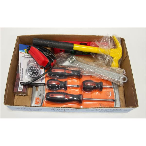 FLAT OF ASSORTED NEW TOOLS