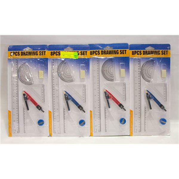 4 PACKS OF 8PC DRAWING TOOLS