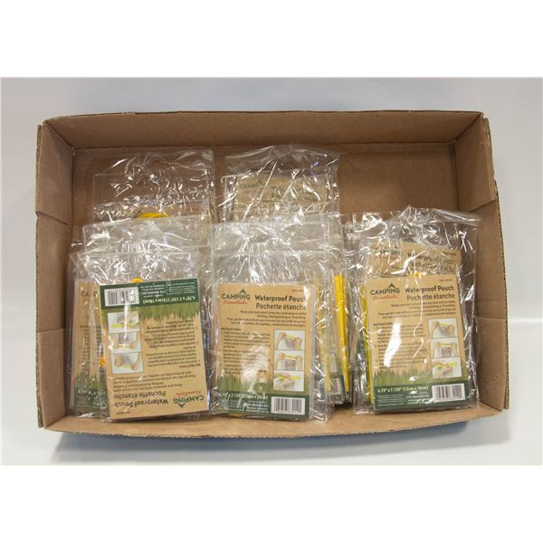 FLAT OF NEW WATERPROOF CAMPING POUCHES