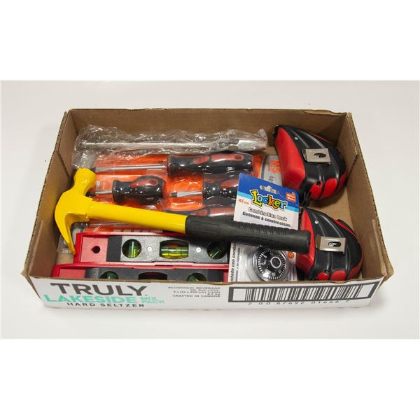 FLAT OF ASSORTED NEW TOOLS