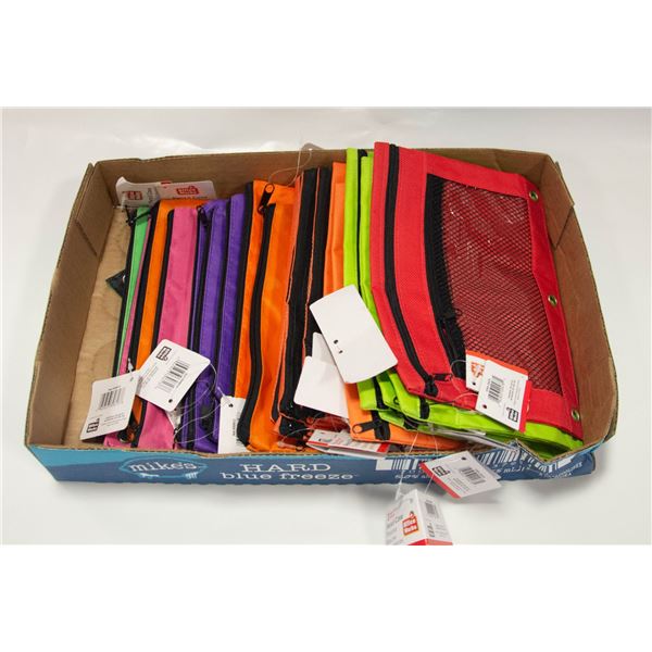 FLAT OF SCHOOL WORK & PENCIL CASES