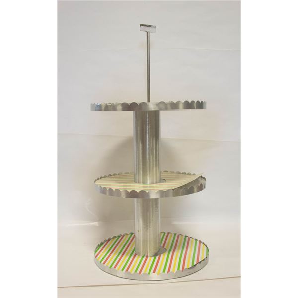 3 TIER METAL DESSERT TRAY
