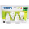 Image 1 : NEW SEALED 4PK PHILIPS WARM WHITE LIGHT BULBS