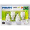 Image 1 : NEW SEALED 4PK PHILIPS WARM WHITE LIGHT BULBS