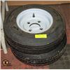 Image 1 : 2 X 4.8-8 (4 BOLT) TRAILER TIRES