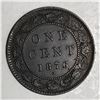 Image 1 : Canadian Large Cent 1876 AU++ Brown