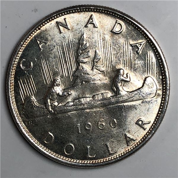 1960 Queen Elizabeth II Canadian Silver Dollar