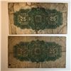 Image 2 : 2X-1923 25 Cent Shinplaster DC-24c Letter C Campbell/Clark