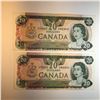 Image 1 : 1979 20 Dollar Bill Nice Pair of Notes Collectors Grade