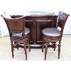 Image 1 : HEAVY HARD WOOD BAR WITH MARBLE TOP